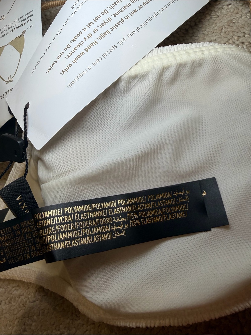NWT Vix Firenze Lesley Carol Bikini Top in White Size Small - Picture 6 of 7